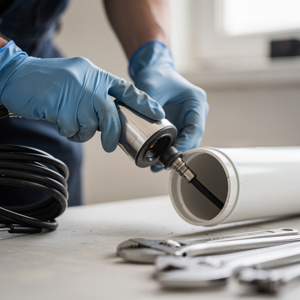 C&B Plumbing LLC sewer line camera inspection and professional repair process